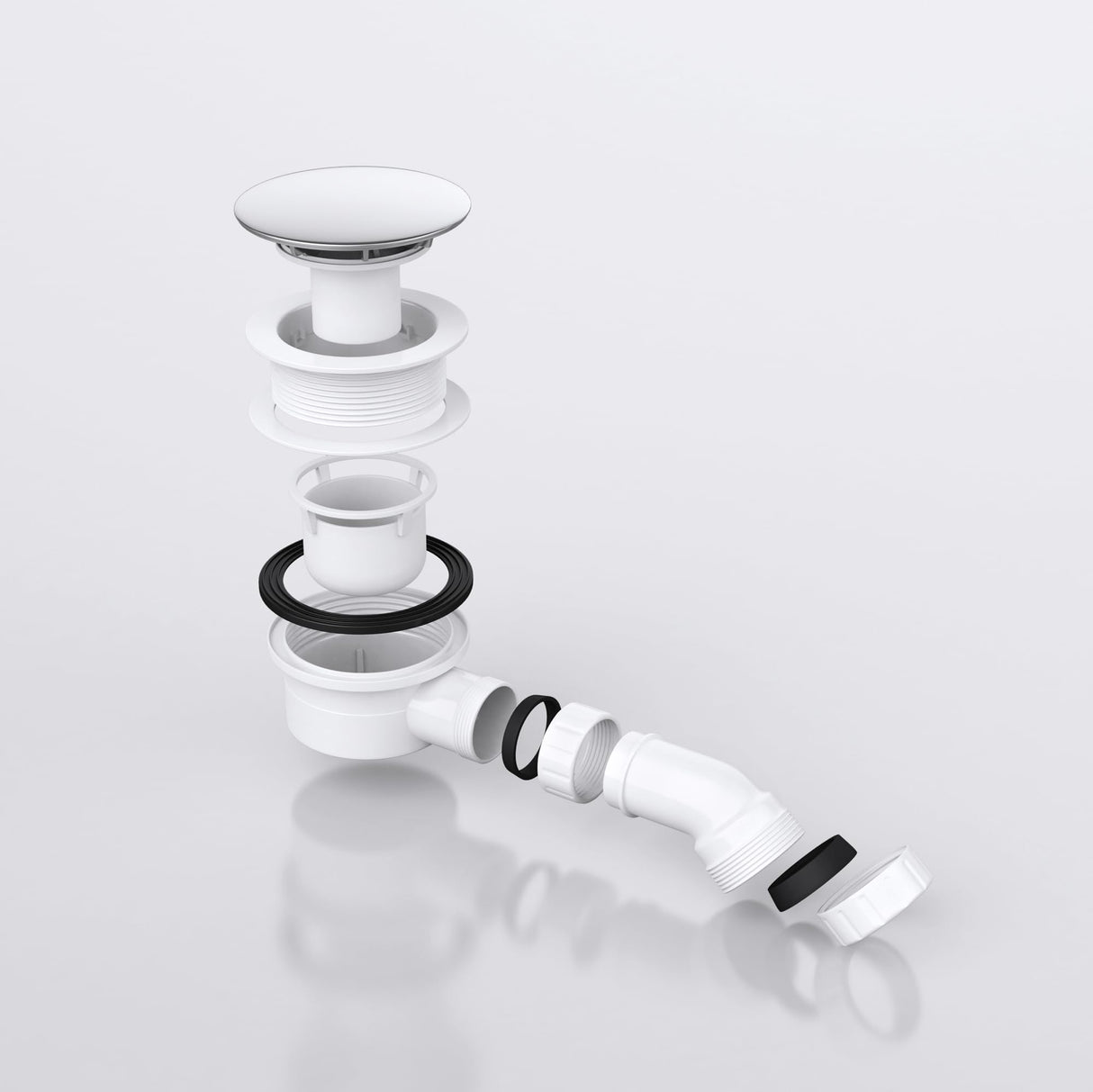 glasvilla Piletta di Scarico per Piatto Doccia Sifone di Scarico per Piatto Doccia Raccordo di Scarico