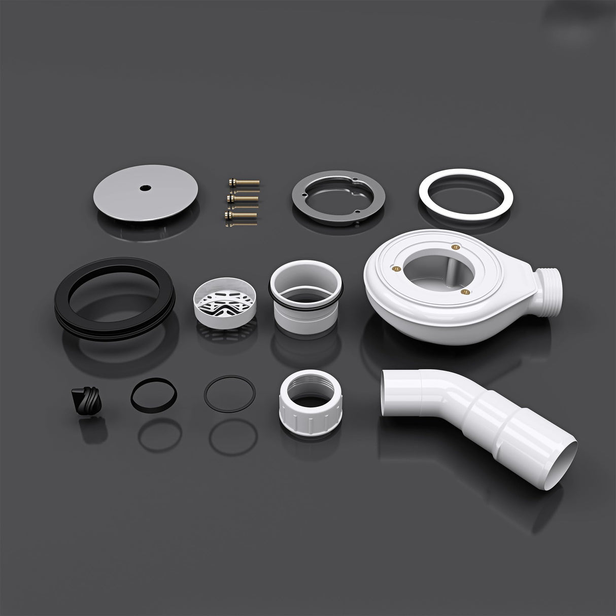 glasvilla Piletta di Scarico per Piatto Doccia Sifone di Scarico per Piatto Doccia Raccordo di Scarico