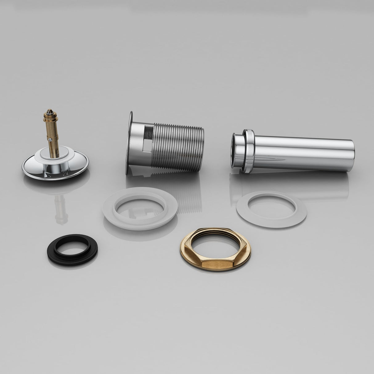 glasvilla Ablaufgarnitur Waschbeckenstöpsel | Waschtisch Stöpsel für alle DIN-Waschbecken