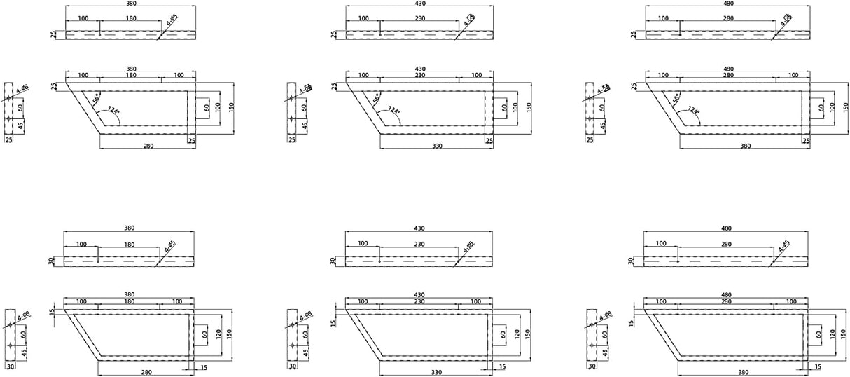 glasvilla Supporto da Parete per Lavandino Lavabo d'Appoggio Mensole Reggimensola Porta-Asciugamani in Acciaio Inossidabile WH04