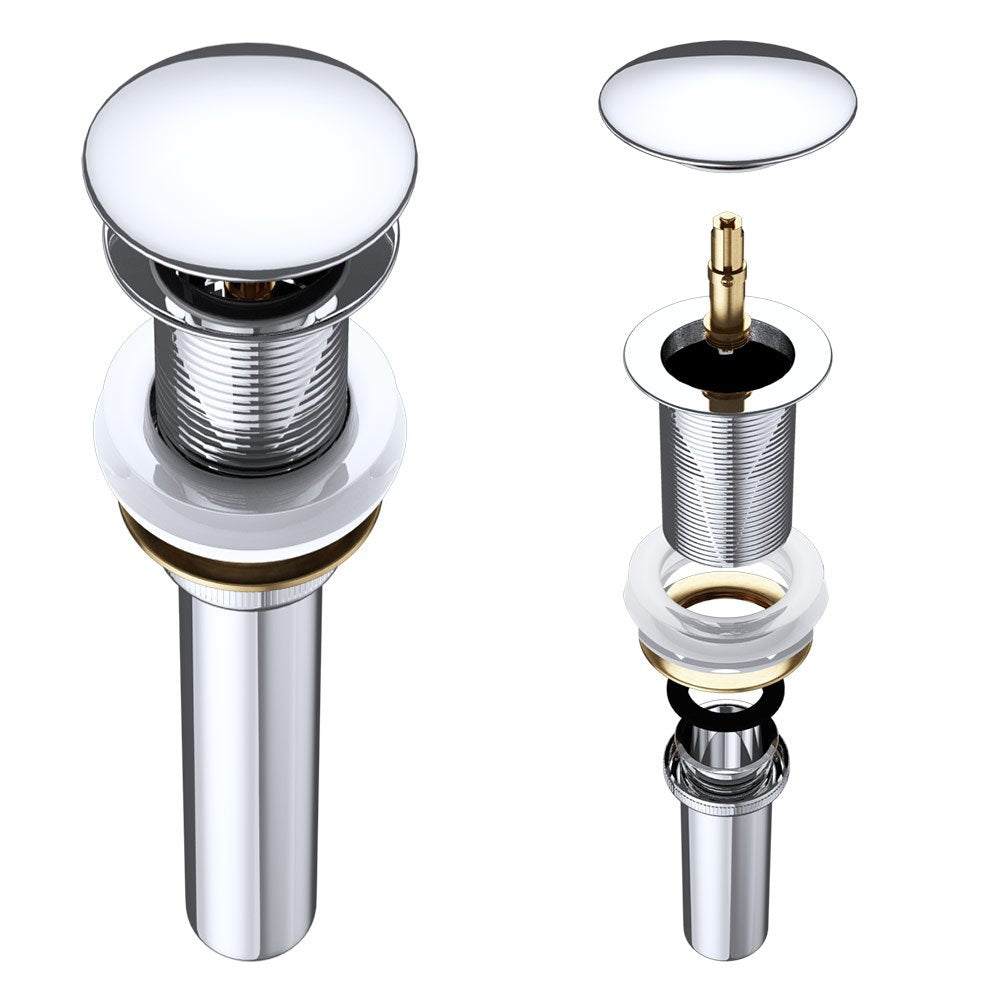 glasvilla Ablaufgarnitur Waschbeckenstöpsel | Waschtisch Stöpsel für alle DIN-Waschbecken