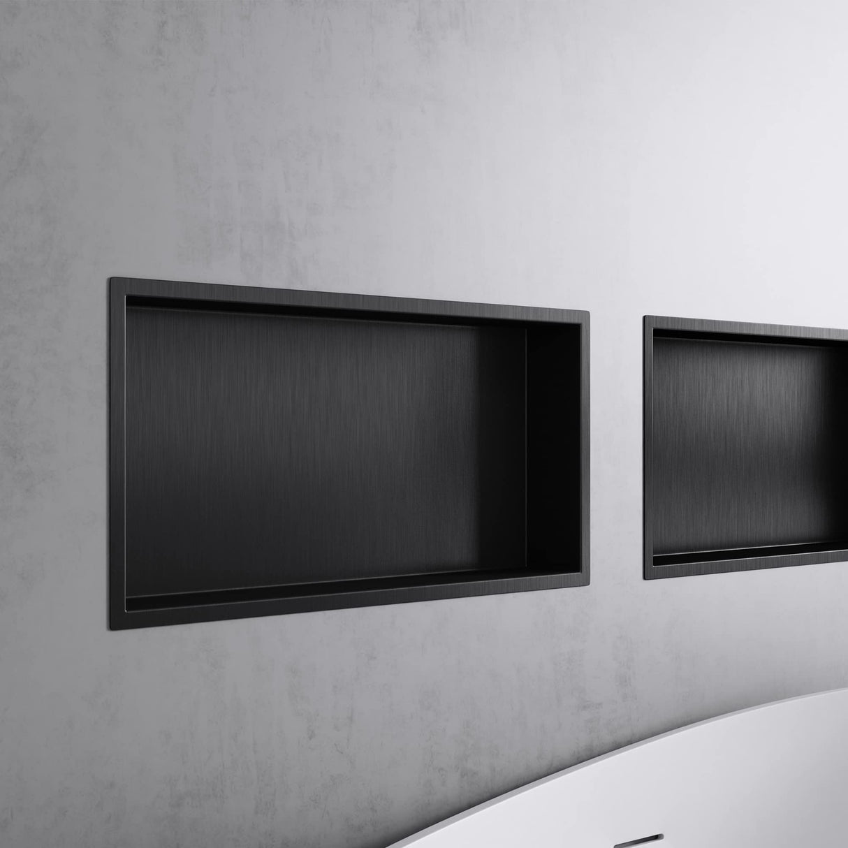 glasvilla Duschnische Bad Wandnische befliesbar aus Edelstahl Duschregal einfache Montage