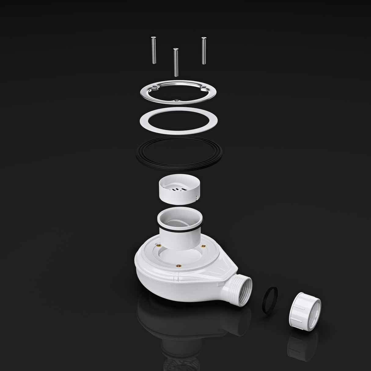 glasvilla Piletta di Scarico per Piatto Doccia Sifone di Scarico per Piatto Doccia Raccordo di Scarico