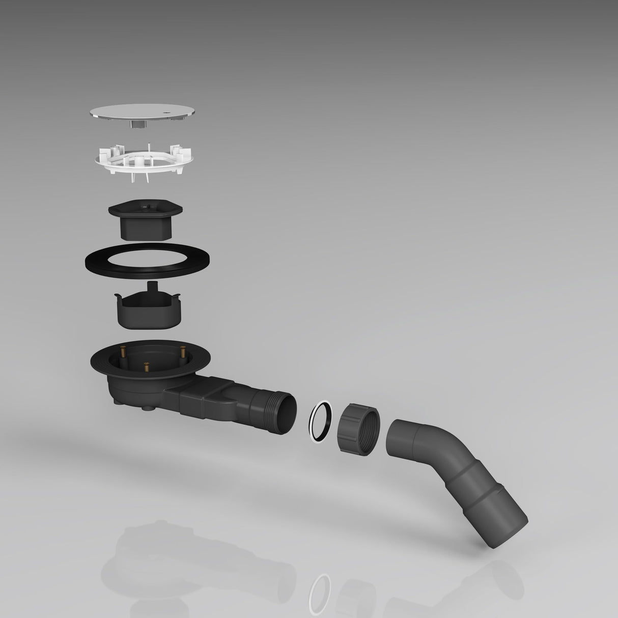 glasvilla Piletta di Scarico per Piatto Doccia Sifone di Scarico per Piatto Doccia Raccordo di Scarico