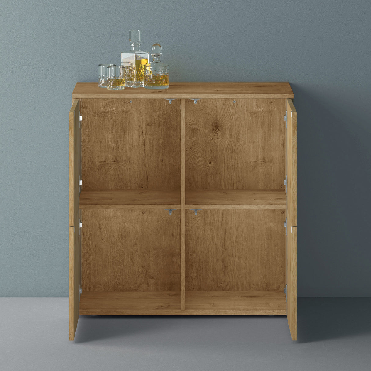 Commode de rangement à 4 portes, buffet, meuble polyvalent, meuble de rangement Glasvilla Schrank04