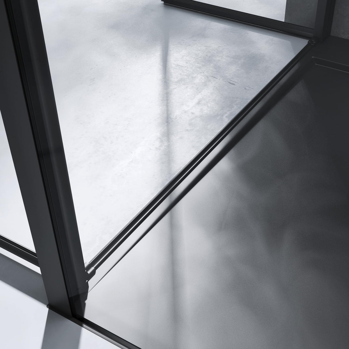 glasvilla Cabina de Ducha Cromo y Negro Separación de Ducha con Puerta Abatible Mecanismo de Elevación y Bajada 8mm Vidrio de Seguridad ESG Recubrimiento Nano Ravenna66K