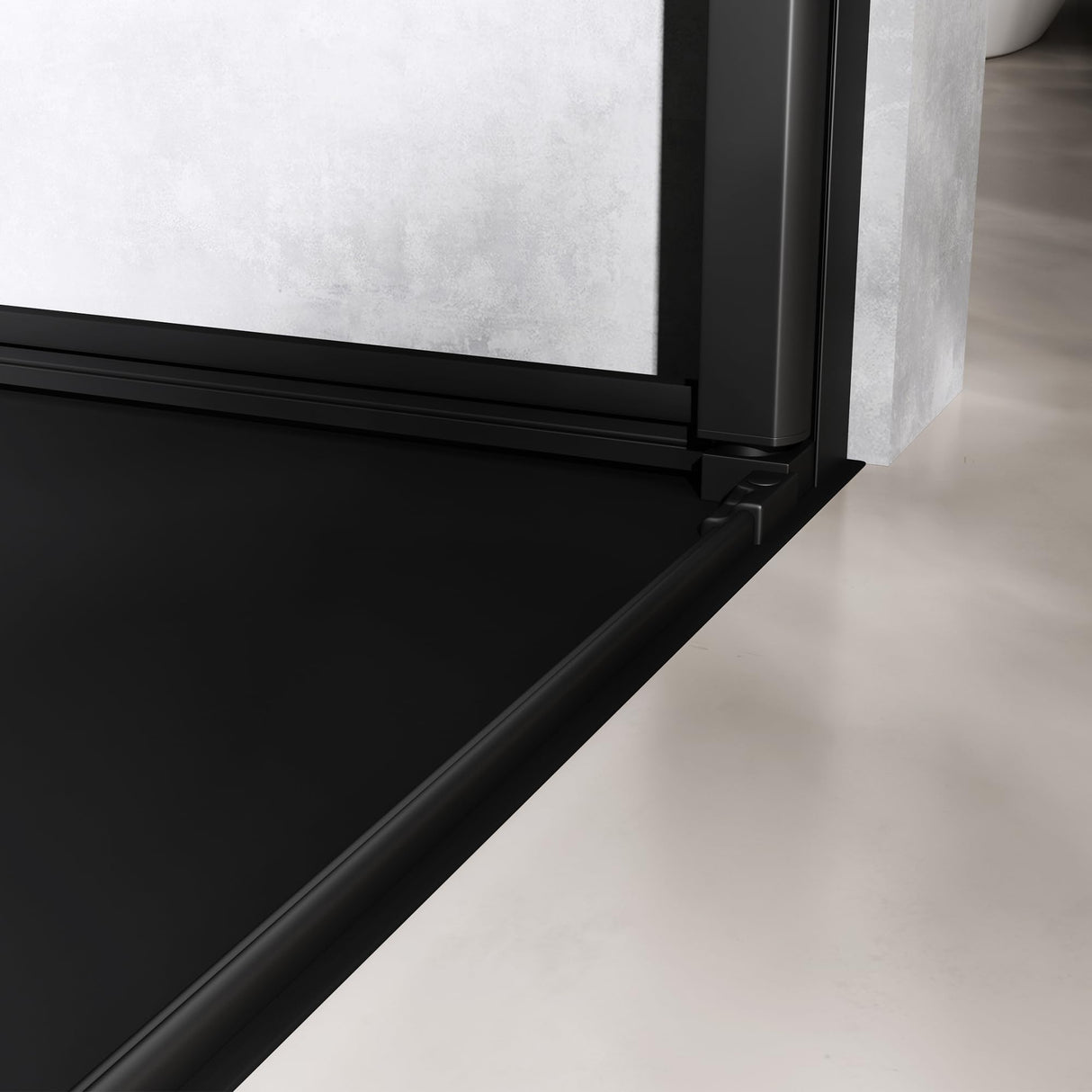 glasvilla Box Doccia a Nicchia in Vetro di Sicurezza 8mm con Meccanismo di Sollevamento e Abbassamento Cabina Doccia Cromata e Nera in Vetro Trasparente e Parzialmente Smerigliato Box Doccia con Rivestimento Nano Teramo36K