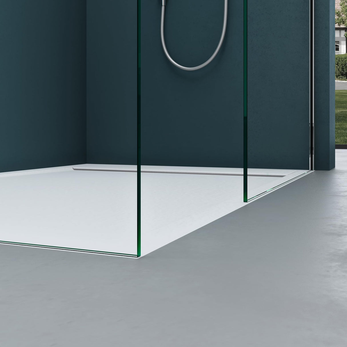 glasvilla Box Doccia Walk-In Due Lati Fissi, Parete Doccia in Vetro Trasparente 8mm di Sicurezza ESG con Rivestimento Nano, Cabina Doccia Bremen01K/MS-T