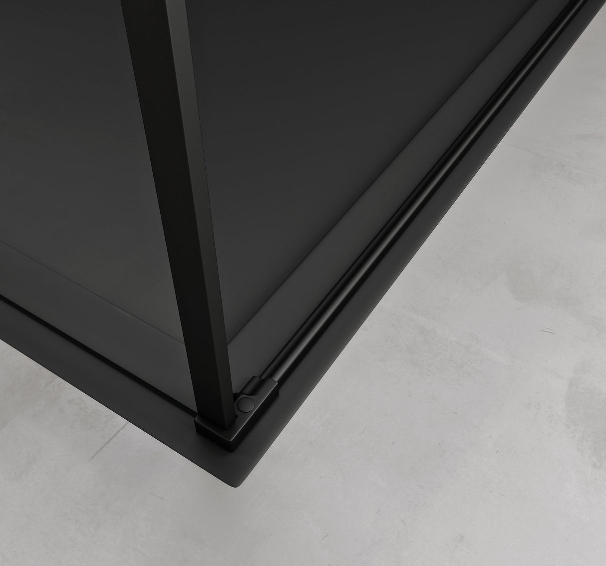 glasvilla Box Doccia in Vetro 8mm Box Doccia con Meccanismo Alza/Abbassa e Porta Girevole Box Cabina Doccia Angolare Nero Ravenna36-Plus