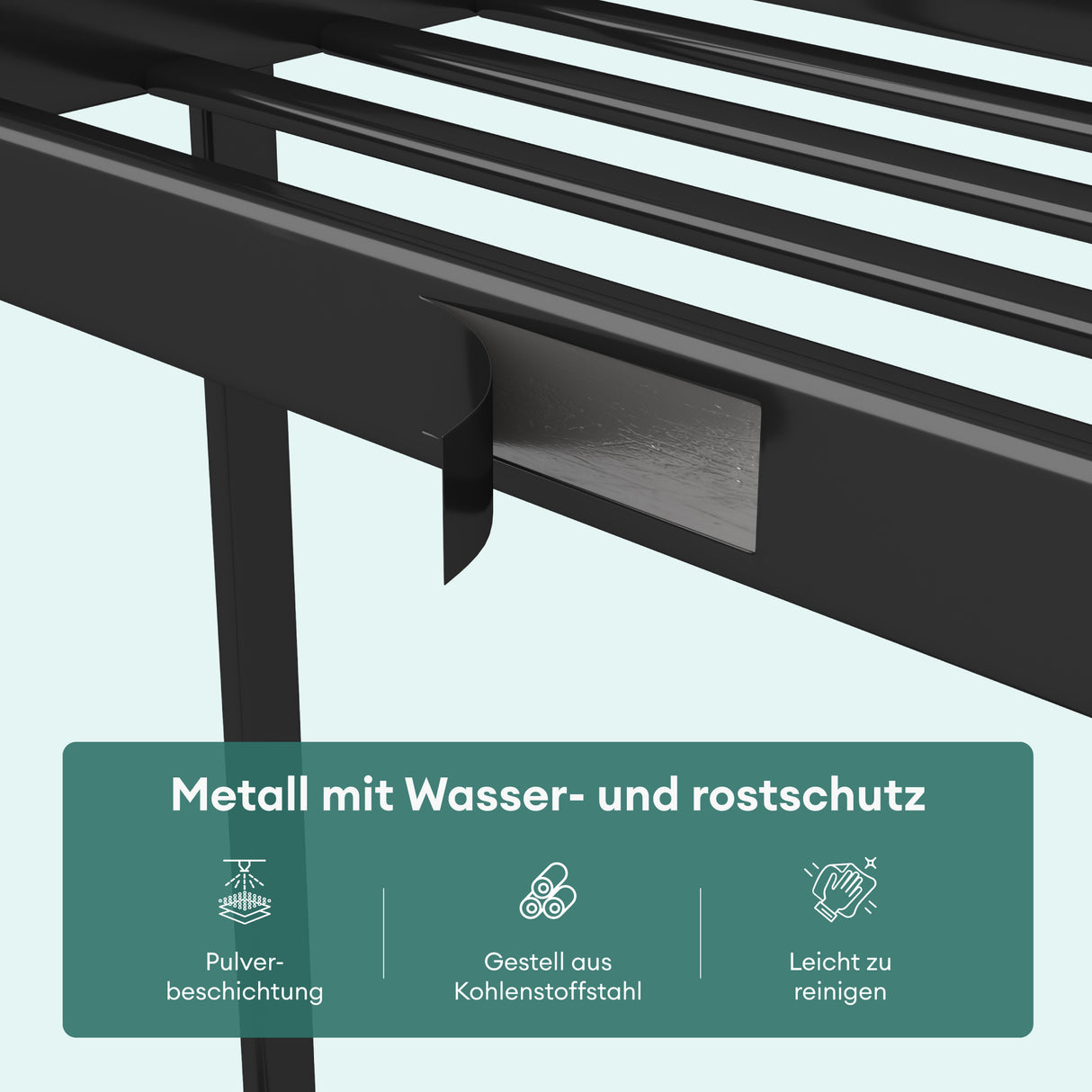 glasvilla Badezimmerregal stehend Badregal Standregal 3-stöckige aus Metall Badezimmerablage schmales Regal 18x12,5x67,3 cm Reglo-02