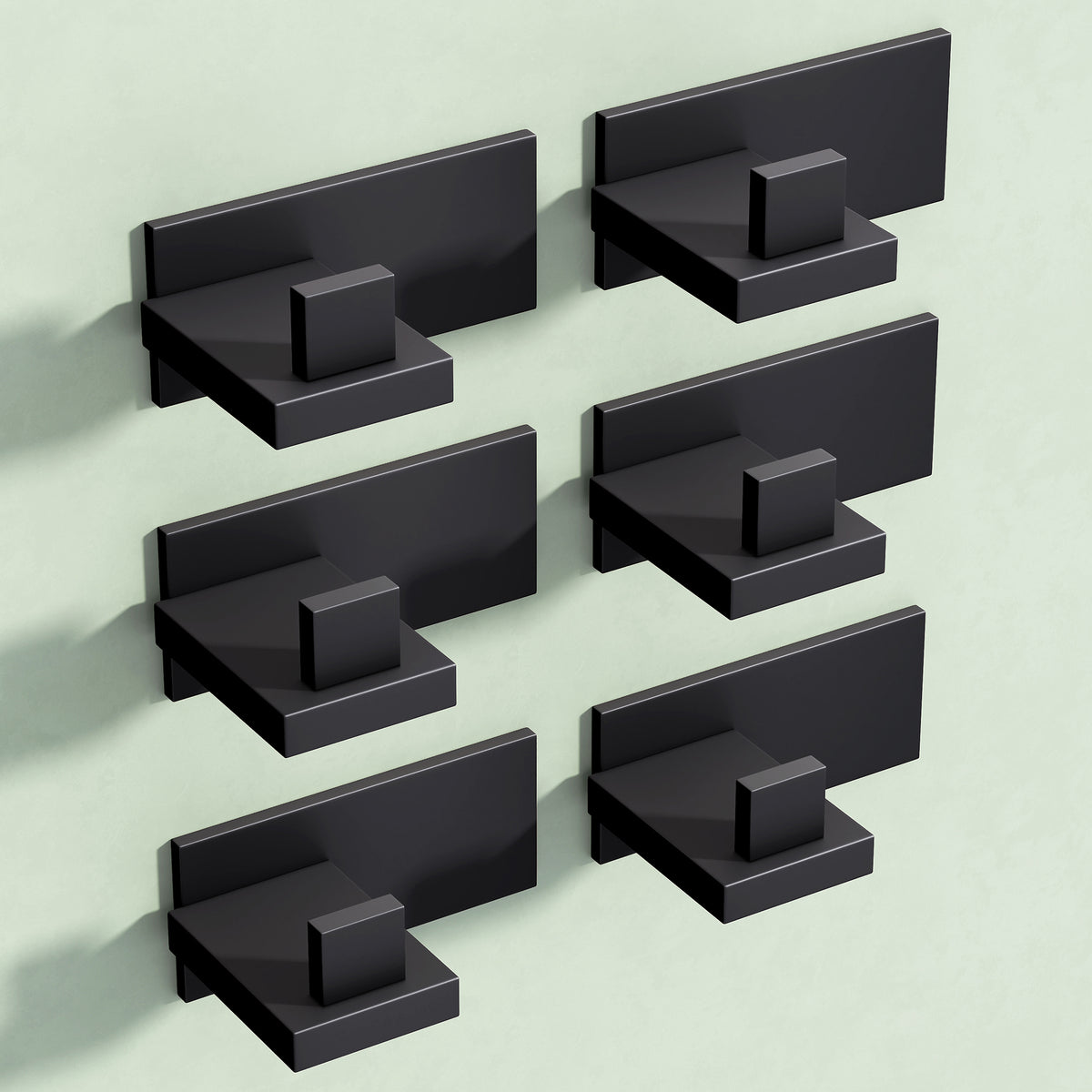 glasvilla Kleiderhaken Wandgarderobe Wandhaken aus Edelstahl Garderobenleiste Garderobenhaken Stalo-06+Stalo-07