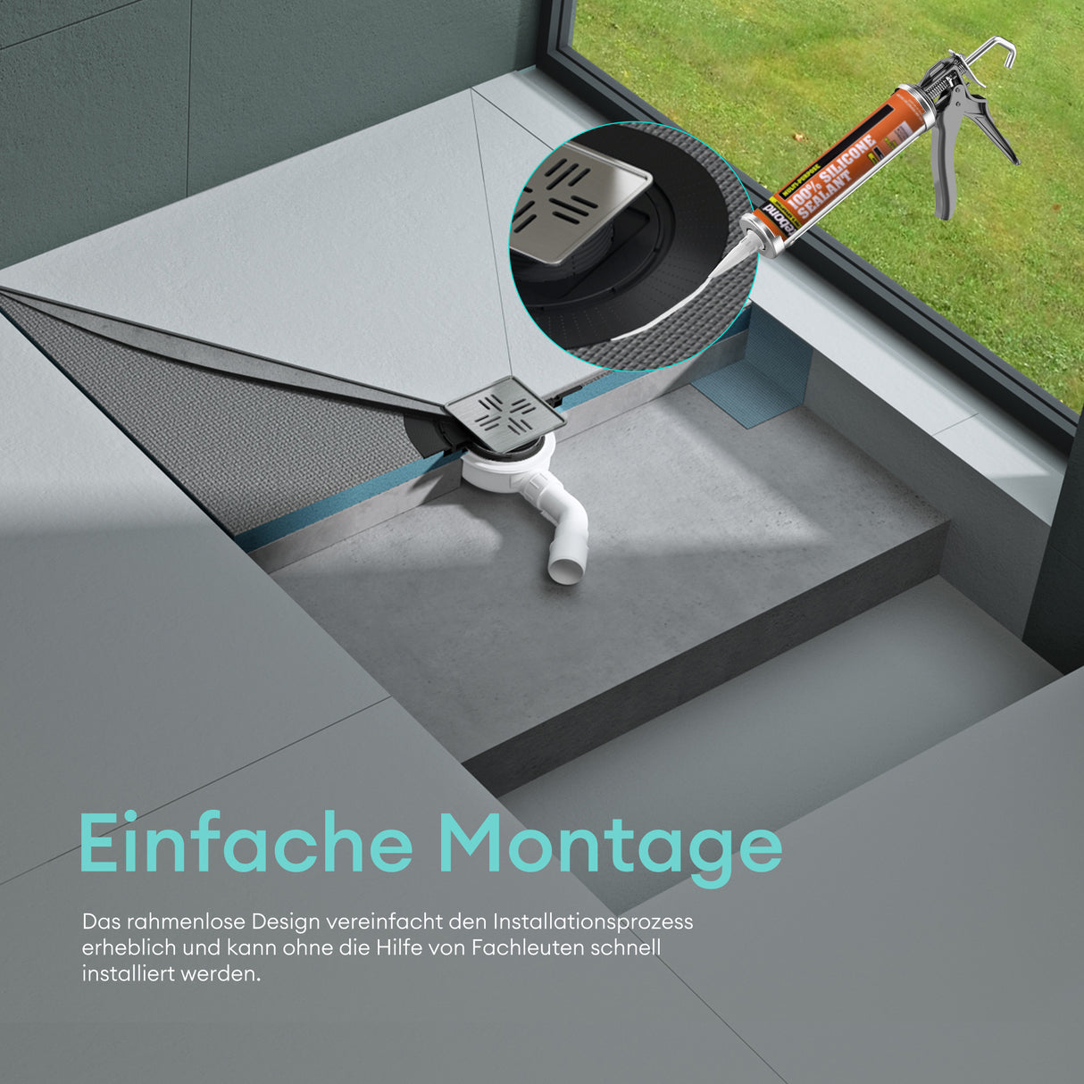 glasvilla Piatto Doccia da Piastrellare in Rigida Polistirene, Piatto Doccia Pronto da Piastrellare per Bagno, Tagliabile Dimensione XPS