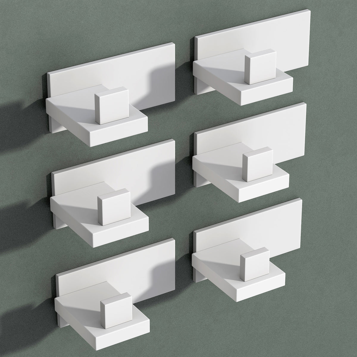 glasvilla Kleiderhaken Wandgarderobe Wandhaken aus Edelstahl Garderobenleiste Garderobenhaken Stalo-06+Stalo-07