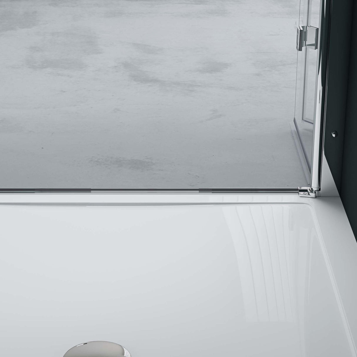 glasvilla Box Doccia a Nicchia in Vetro con Porte Scorrevoli Box Cabina Doccia in Vetro Trasparente e Parzialmente Satinato di Sicurezza ESG con Rivestimento Nano Teramo26K+MS