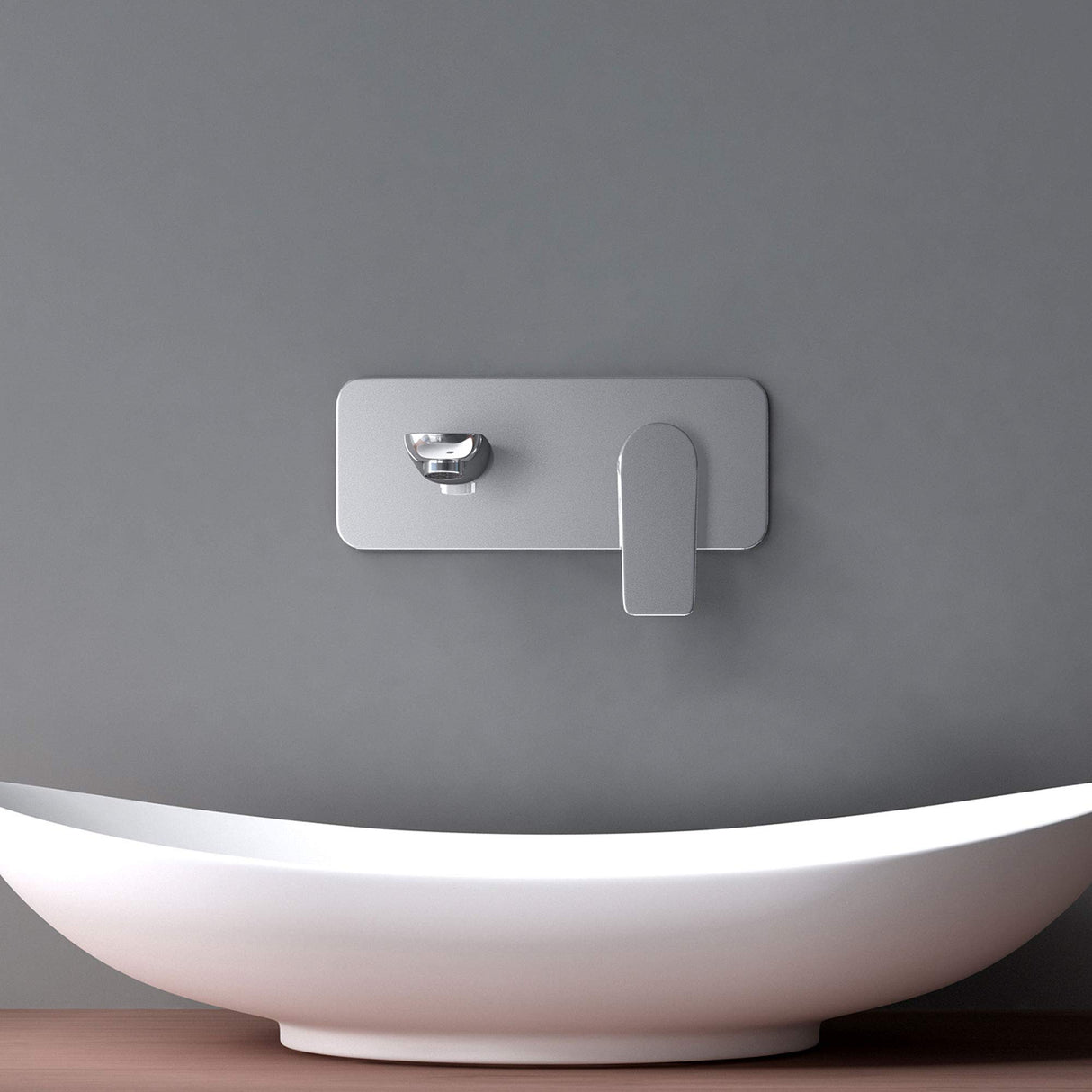 glasvilla Armatur Wandarmatur edel verchromt Waschbeckenarmatur inkl. Einbaukörper