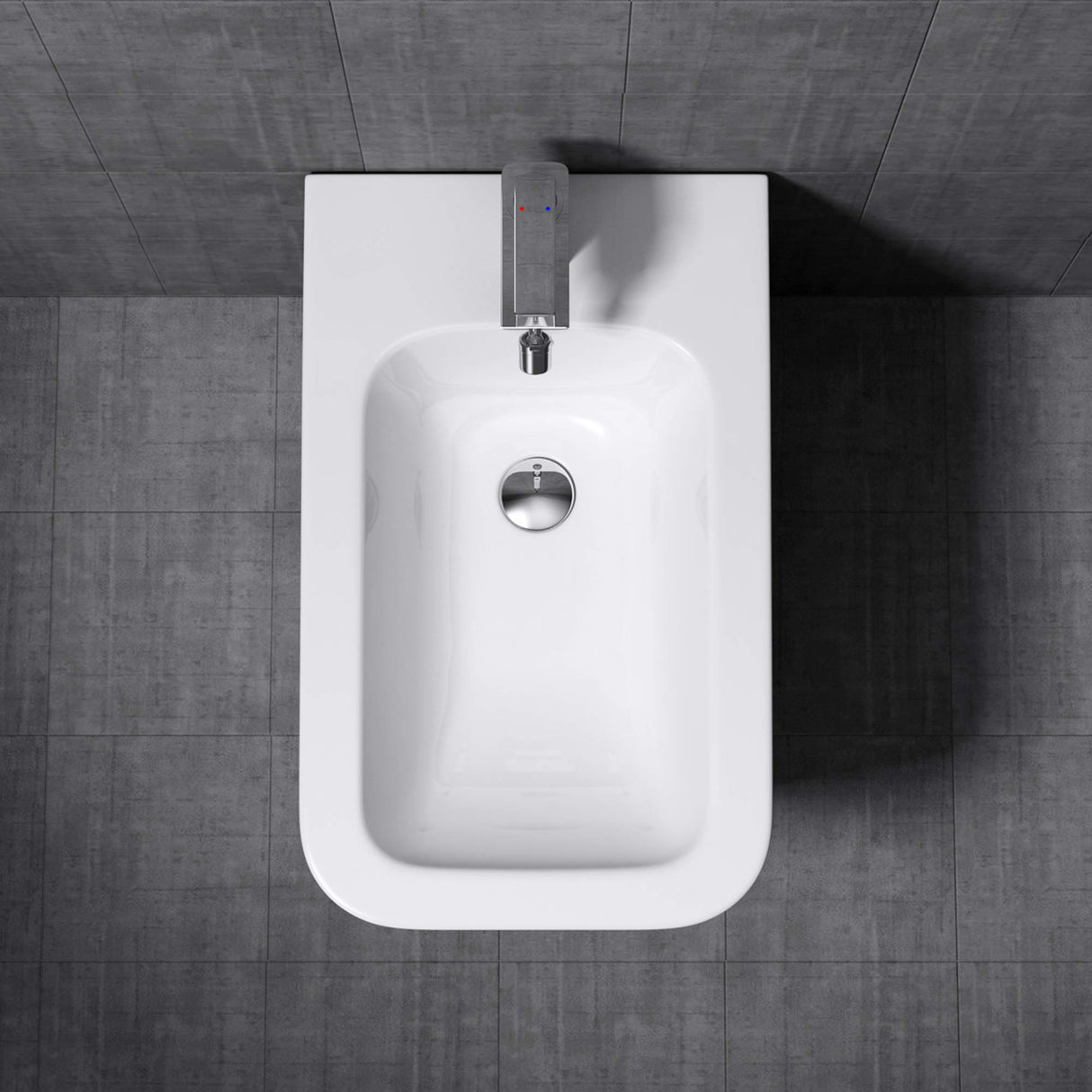 glasvilla Sanitari Bidet Sospeso in Ceramica Superficie Antisporco Sanitari Bagno Bianco