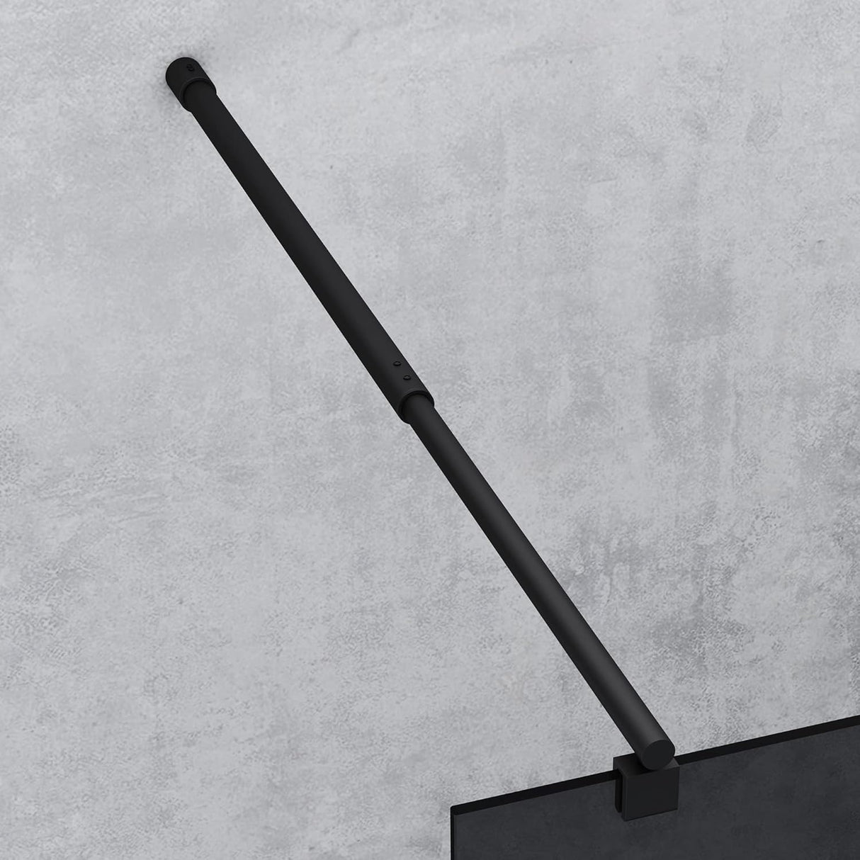 glasvilla Duschwand para ducha Duschabtrennung Walk-In ESG-Sicherheitsglas 8mm NANO Glas BRAM1&BRAM3 Bremen1 Schwarz