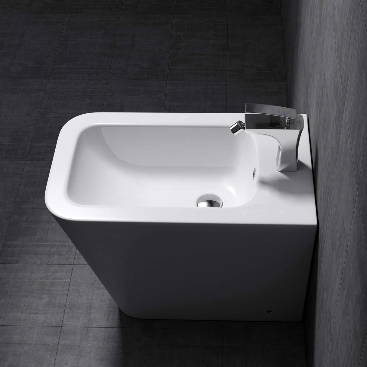 glasvilla Sanitari Bidet Sospeso in Ceramica Superficie Antisporco Sanitari Bagno Bianco