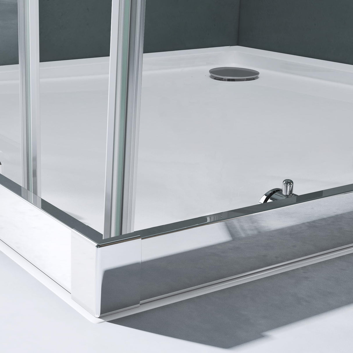 Cabine de douche Glasvilla, paroi de douche d'angle en verre de sécurité avec porte coulissante NANO, 190 cm Ravenna16L-K