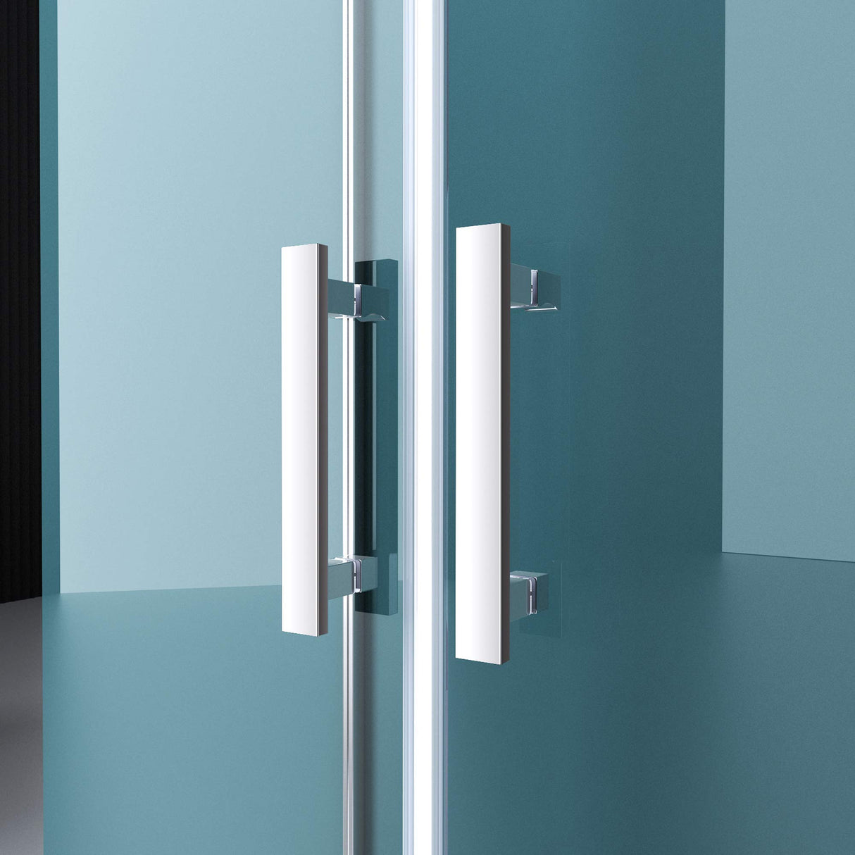 glasvilla Box Doccia Cabina Bagno in Vetro Trasparente Meccanismo Alza/Abbassa Cabina Doccia con Porta Doppia Ravenna50K