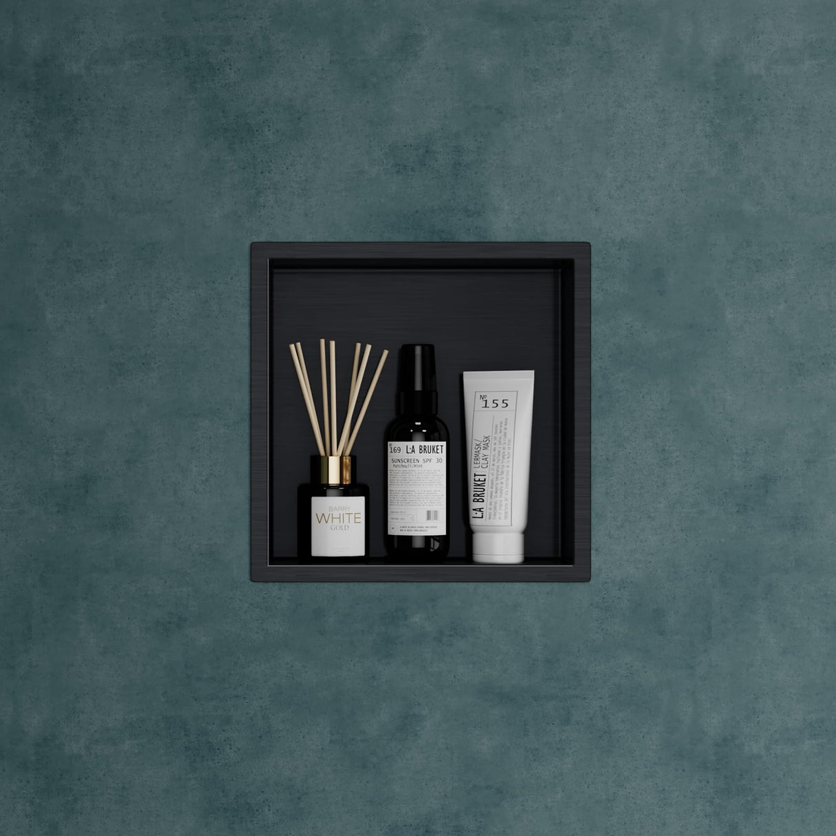 glasvilla Duschnische Bad Wandnische befliesbar aus Edelstahl Duschregal einfache Montage