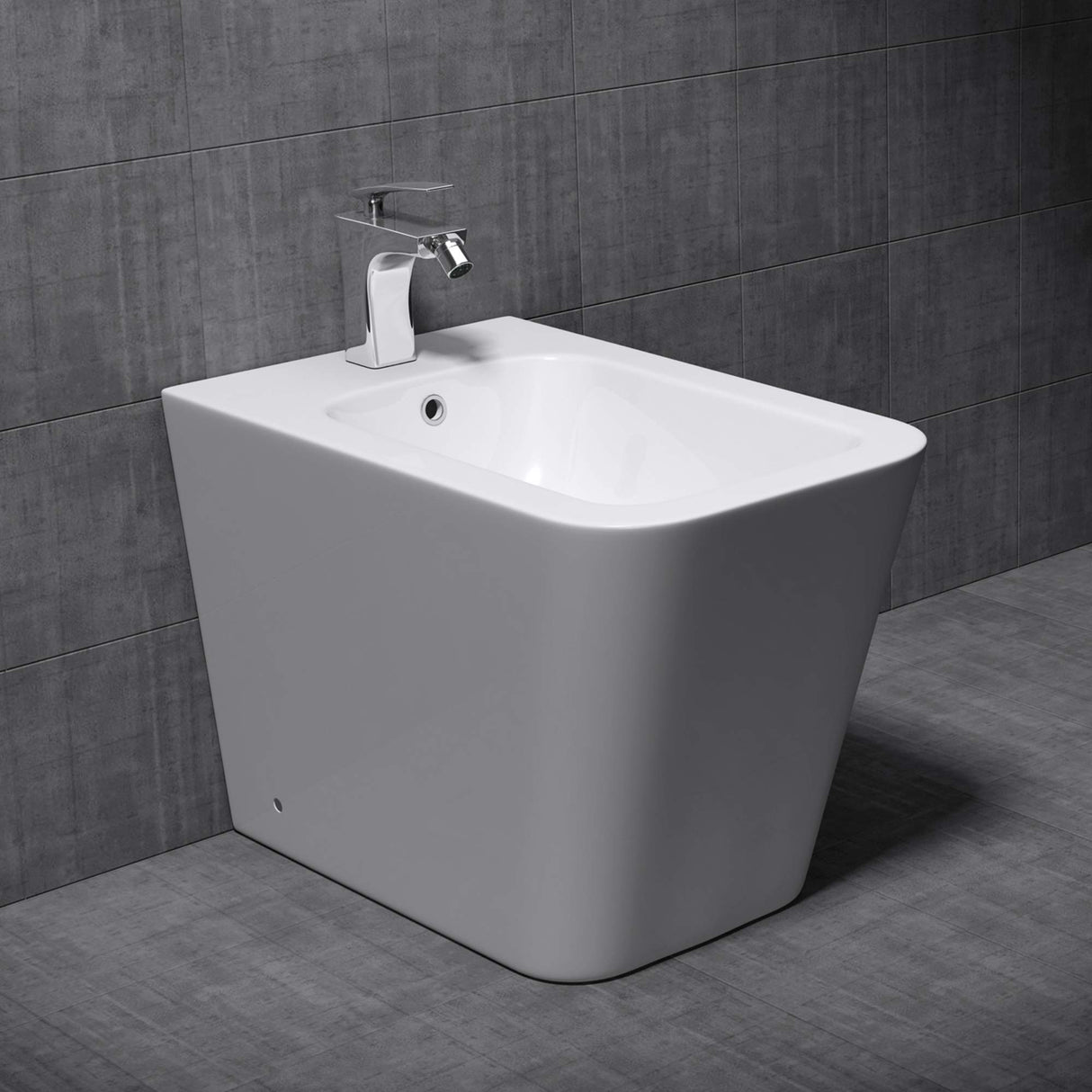 glasvilla Sanitari Bidet Sospeso in Ceramica Superficie Antisporco Sanitari Bagno Bianco