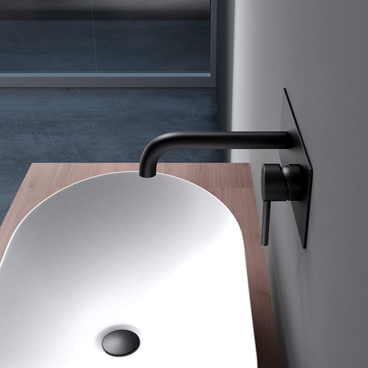 glasvilla Armatur Wandarmatur edel verchromt Waschbeckenarmatur inkl. Einbaukörper