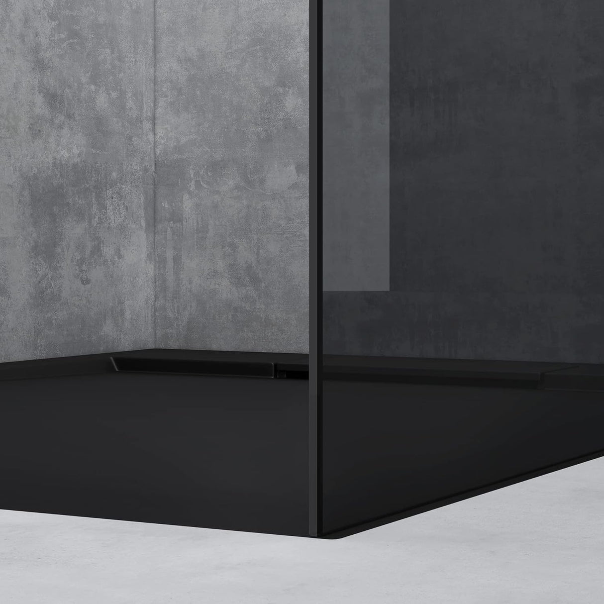 glasvilla Duschwand für Dusche Duschabtrennung Walk-In ESG-Sicherheitsglas 10mm NANO Glas BRAM1&BRAM3 Bremen2 Schwarz