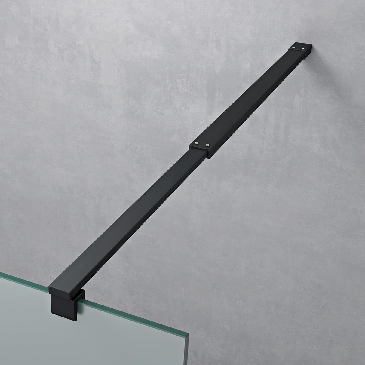 glasvilla Duschwand para ducha Duschabtrennung Walk-In ESG-Sicherheitsglas 8mm NANO Glas BRAM1&BRAM3 Bremen1 Schwarz