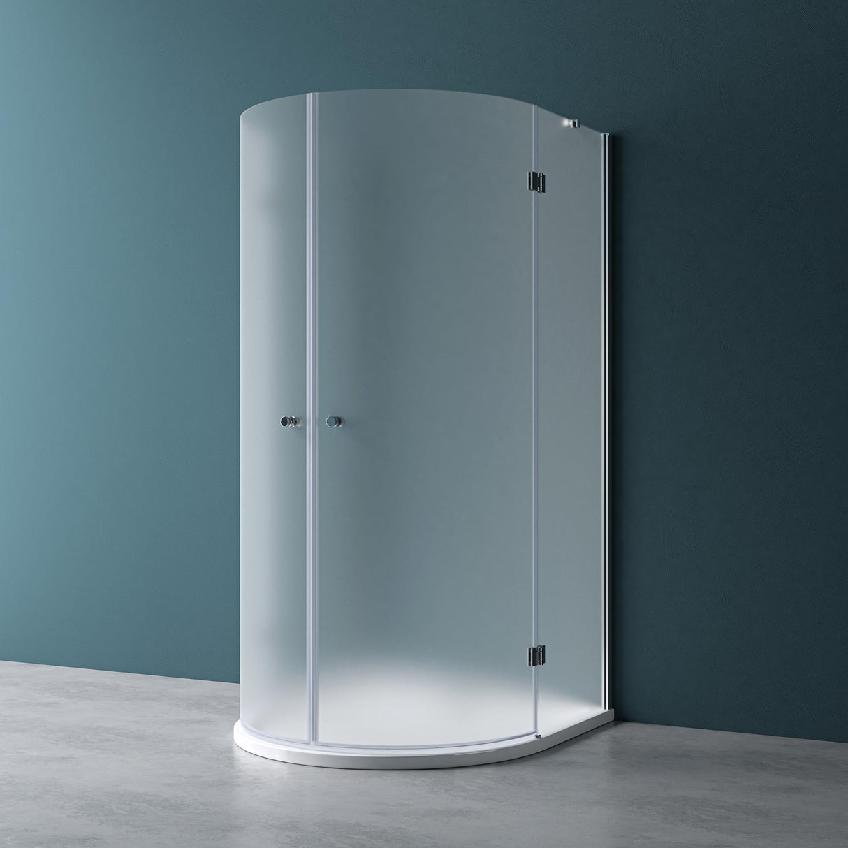 glasvilla Duschkabine U Form Dusche semicircular 6mm ESG-Sicherheitsglas con Easy-Clean Nano-Beschichtung Ravenna03