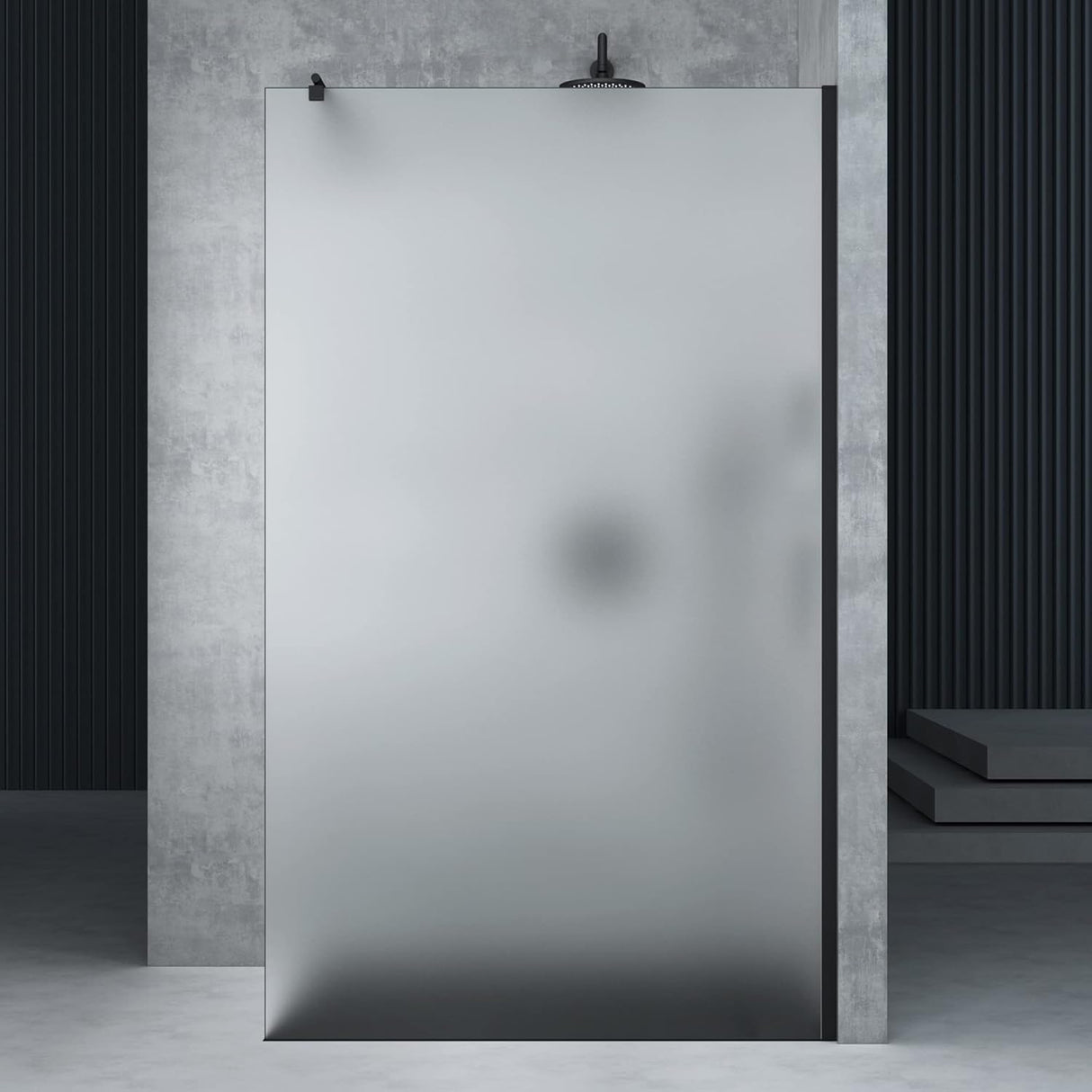 glasvilla Duschwand para ducha Duschabtrennung Walk-In ESG-Sicherheitsglas 8mm NANO Glas BRAM1&BRAM3 Bremen1 Schwarz