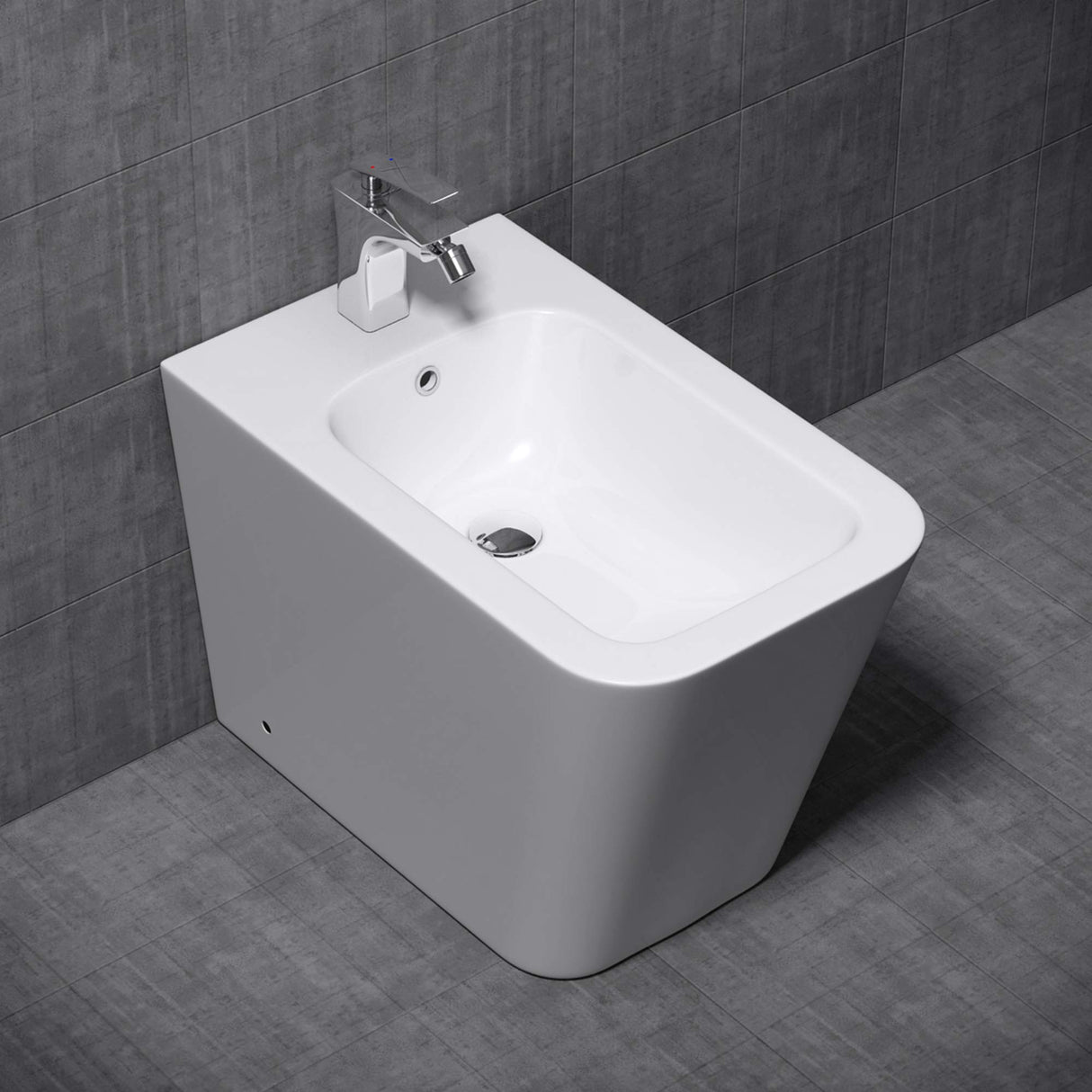 glasvilla Sanitari Bidet Sospeso in Ceramica Superficie Antisporco Sanitari Bagno Bianco