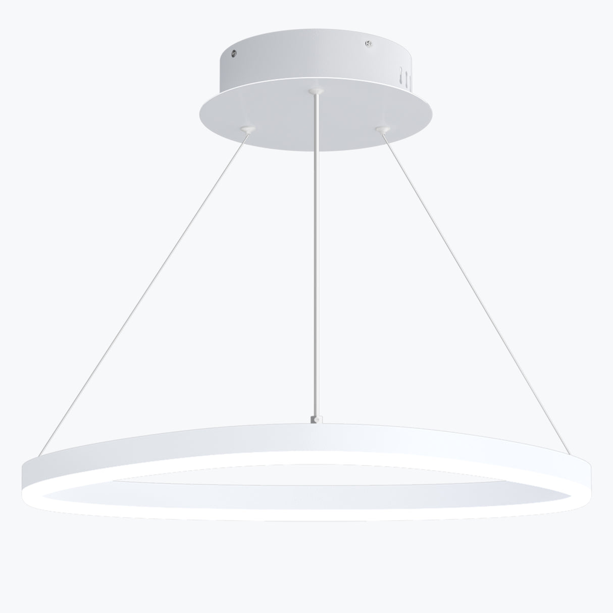glasvilla Lámpara colgante 50cm LED Lámpara colgante Diseño de onda dinámica 3000K/4000K/6000K Cable ajustable 16W Lámpara colgante para comedor sala de estar dormitorio