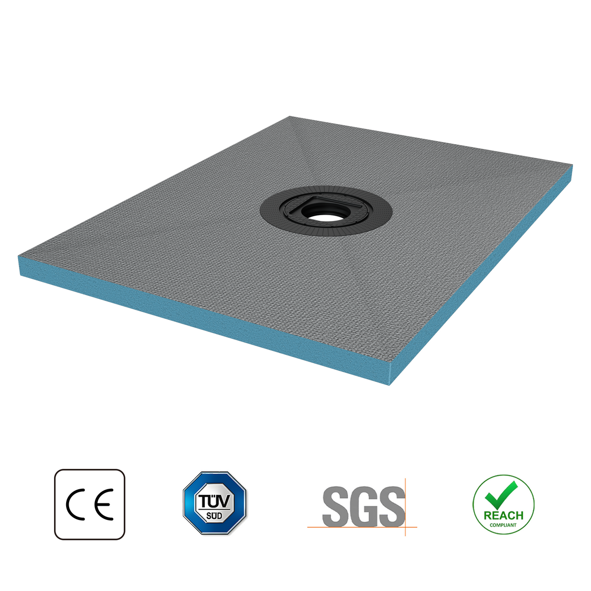 glasvilla Piatto Doccia da Piastrellare in Rigida Polistirene, Piatto Doccia Pronto da Piastrellare per Bagno, Tagliabile Dimensione XPS