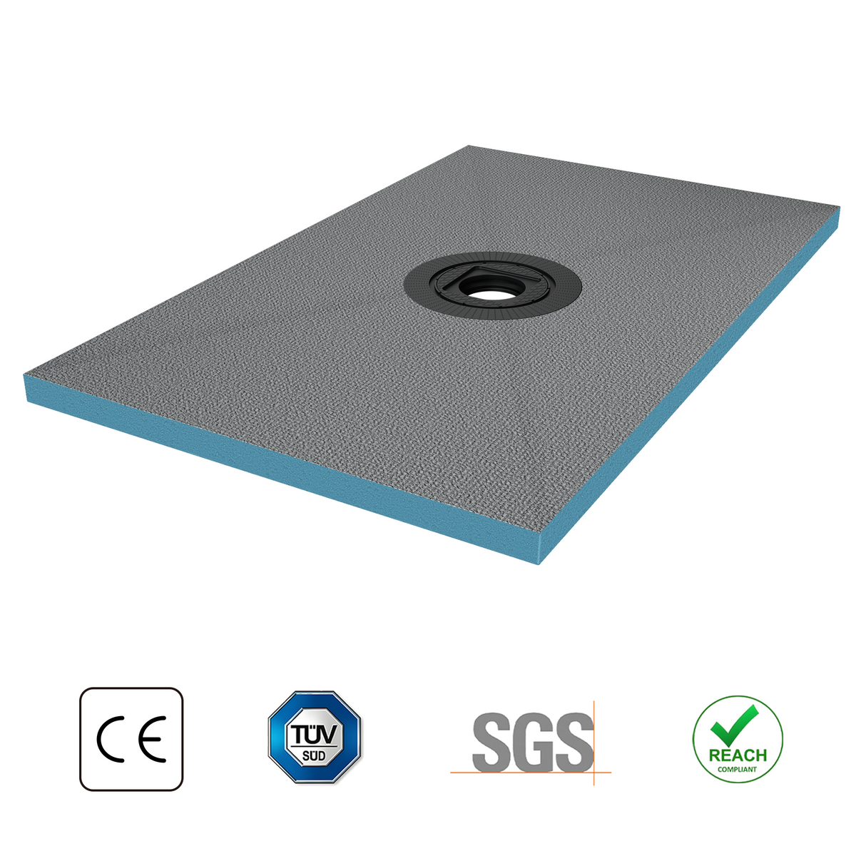 glasvilla Piatto Doccia da Piastrellare in Rigida Polistirene, Piatto Doccia Pronto da Piastrellare per Bagno, Tagliabile Dimensione XPS