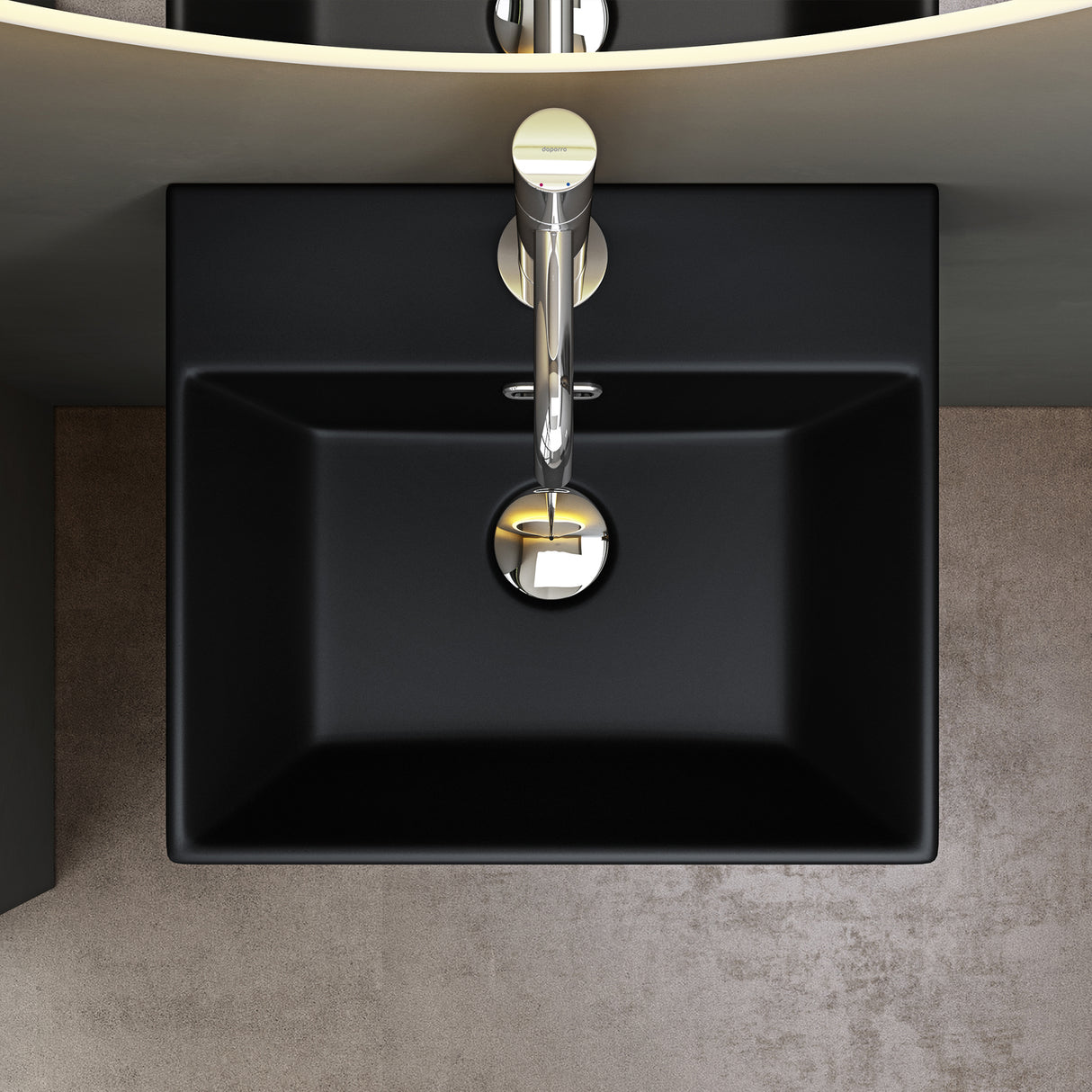 Vasque à poser en céramique Glasvilla, vasque murale, meuble sous-vasque avec revêtement nano Brussels206