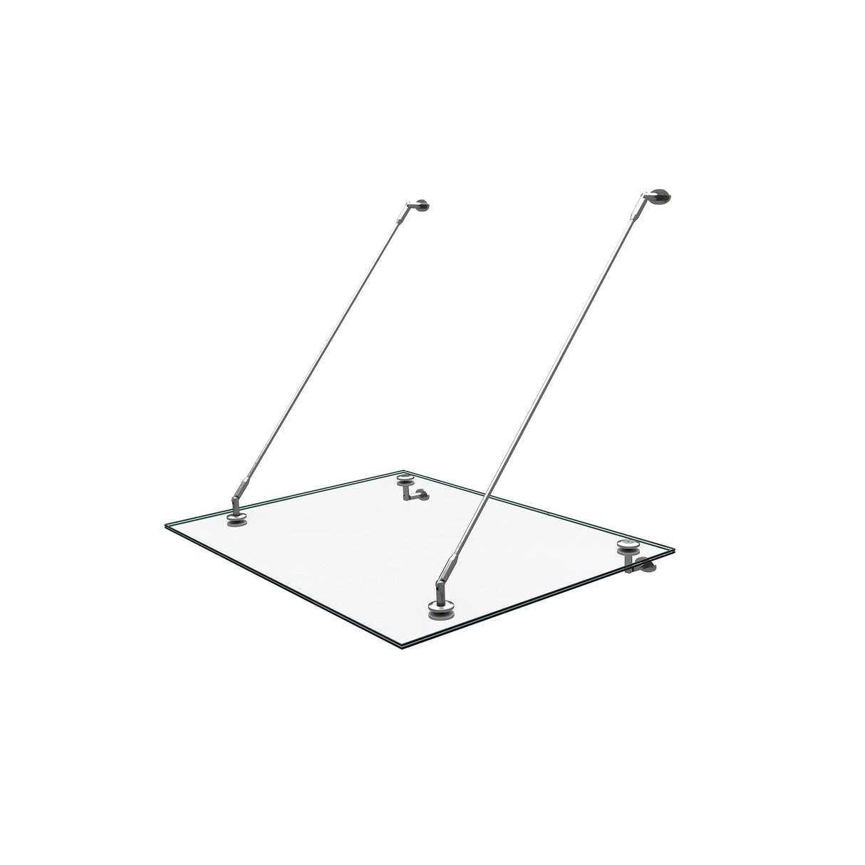 glasvilla Pensilina Tettoia per Porta Esterno, Tettoia Balcone Finestre Tendalino da Esterno con Staffe in Acciaio Inox, Copertura in Vetro per Zona d'ingresso VDG02K