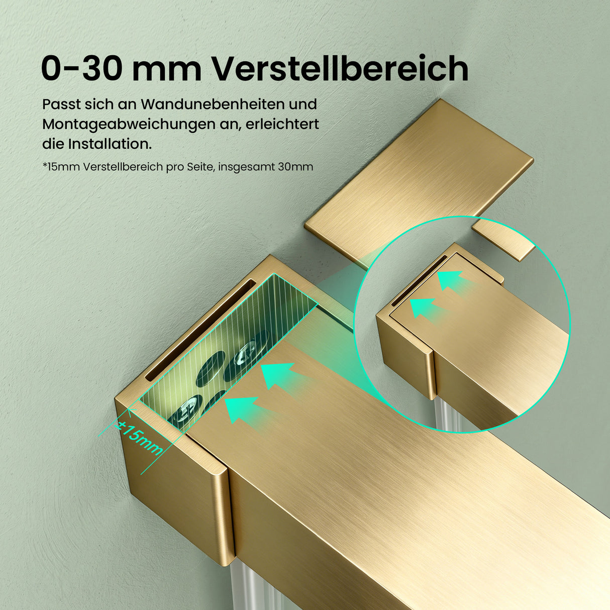 glasvilla Duschtür Nischentür dusche mit Doppelschiebetür Duschakbine Duschabtrennung, 8mm Sicherheitsglas mit Nanobeschichtung, Soft-Close-System Teramo67K
