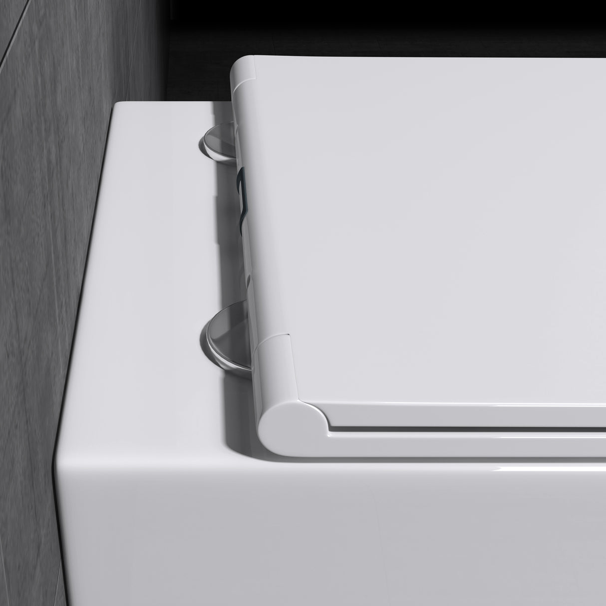 glasvilla Spülrandlos Wand WC schwarz Hänge WC + WC Sitz (mit Softclose) A112 NEU!!!