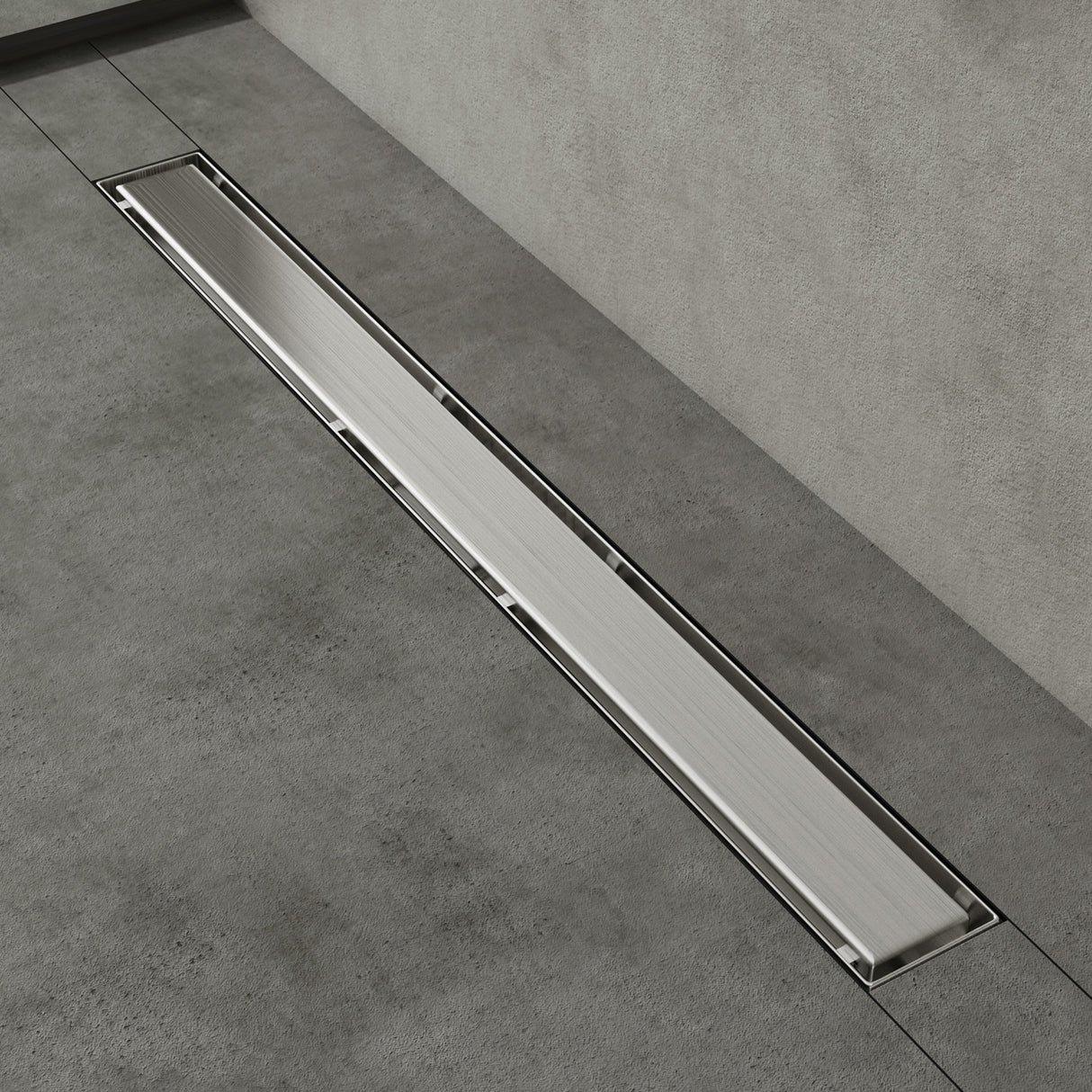 glasvilla Canaletta Scarico in Acciaio Inox per Box Doccia Canalina di Scarico Doccia a Pavimento Piastrellabile con Filtro per Capelli KE110