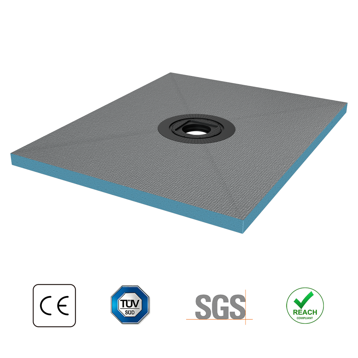 glasvilla Piatto Doccia da Piastrellare in Rigida Polistirene, Piatto Doccia Pronto da Piastrellare per Bagno, Tagliabile Dimensione XPS