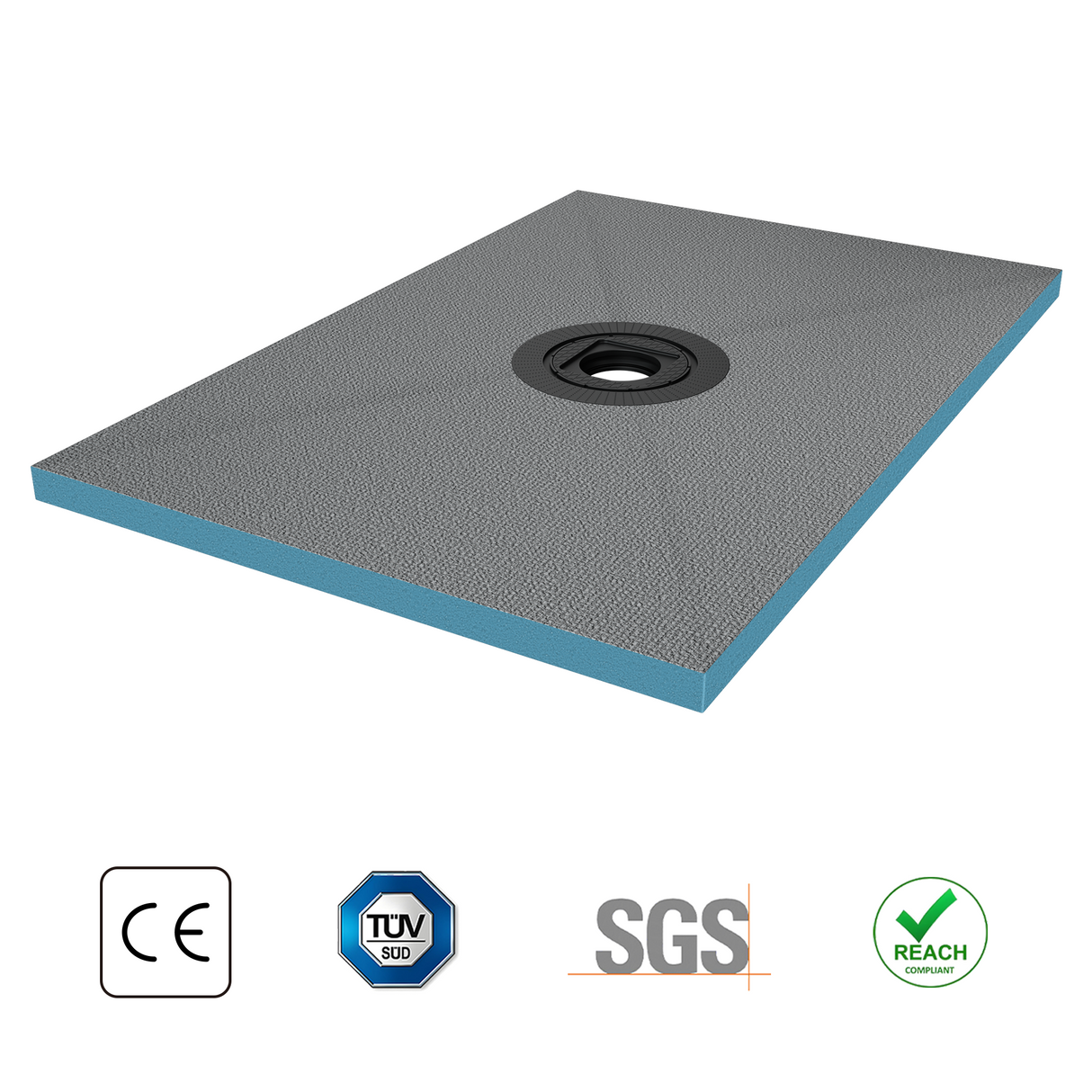 glasvilla Piatto Doccia da Piastrellare in Rigida Polistirene, Piatto Doccia Pronto da Piastrellare per Bagno, Tagliabile Dimensione XPS