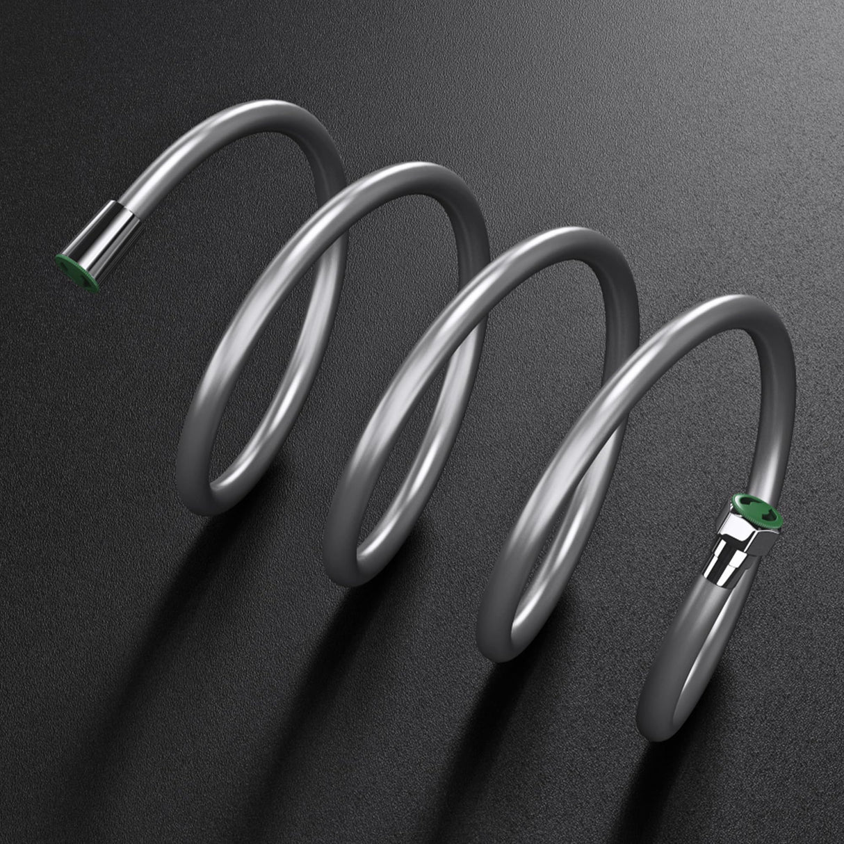 manguera de ducha flexible glasvilla manguera de ducha lisa cromada aspecto metálico protección contra dobleces