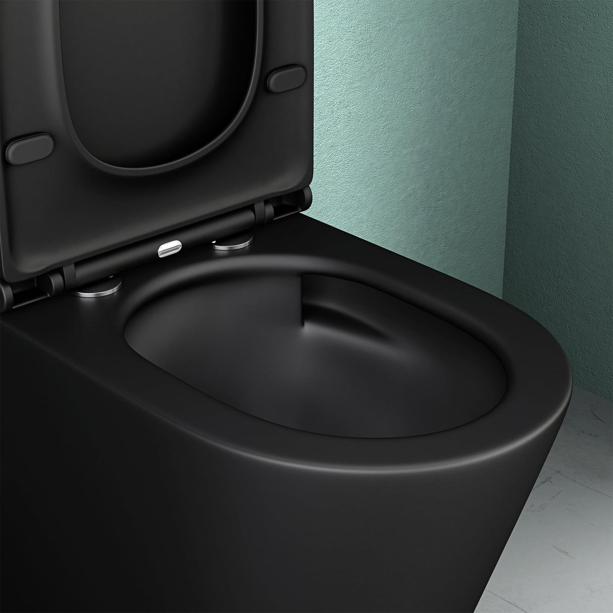 glasvilla Sanitari Bagno a Terra 36x63x82cm in Ceramica Sanitari Bagno con Soft Close Vaso Montaggio a Terra, Stand108T