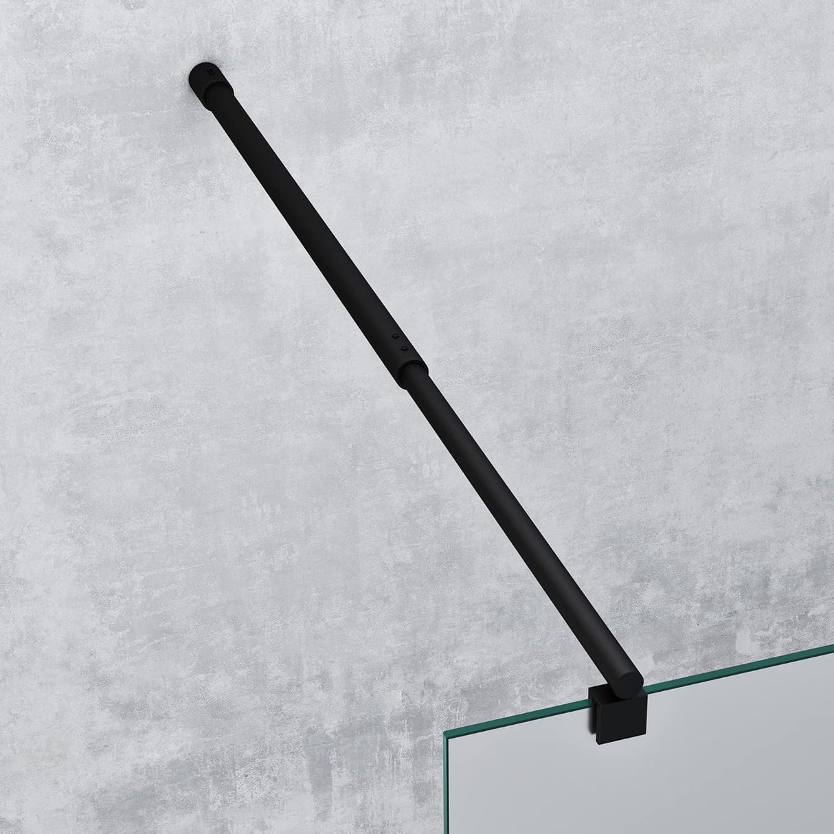 glasvilla Duschwand para ducha Duschabtrennung Walk-In ESG-Sicherheitsglas 8mm NANO Glas BRAM1&BRAM3 Bremen1 Schwarz