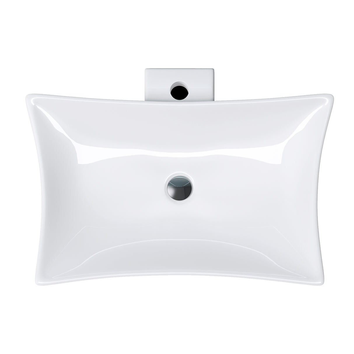 glasvilla Waschbecken weiß Aufsatzwaschbecken aus Keramik,mit Nano-Beschichtung Brüssel891