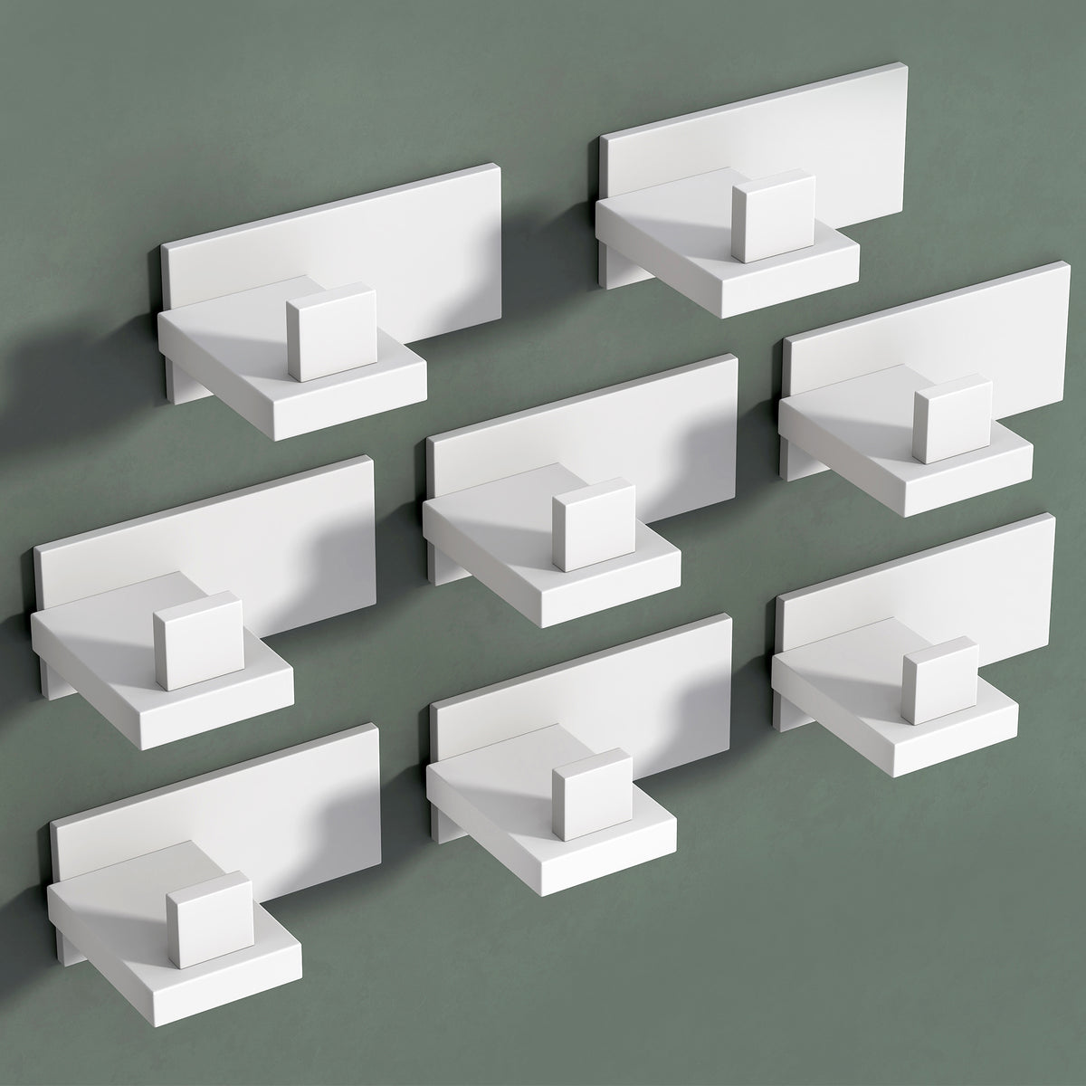 glasvilla Kleiderhaken Wandgarderobe Wandhaken aus Edelstahl Garderobenleiste Garderobenhaken Stalo-06+Stalo-07