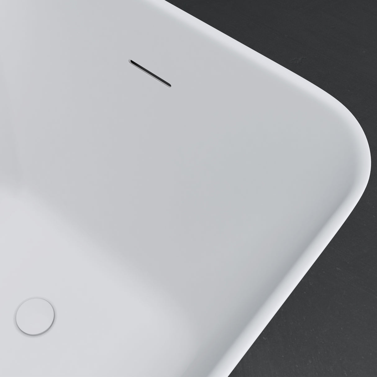 glasvilla Bañera independiente Blanco mate de mineral fundido Bañera de pie incl. sellado Nano