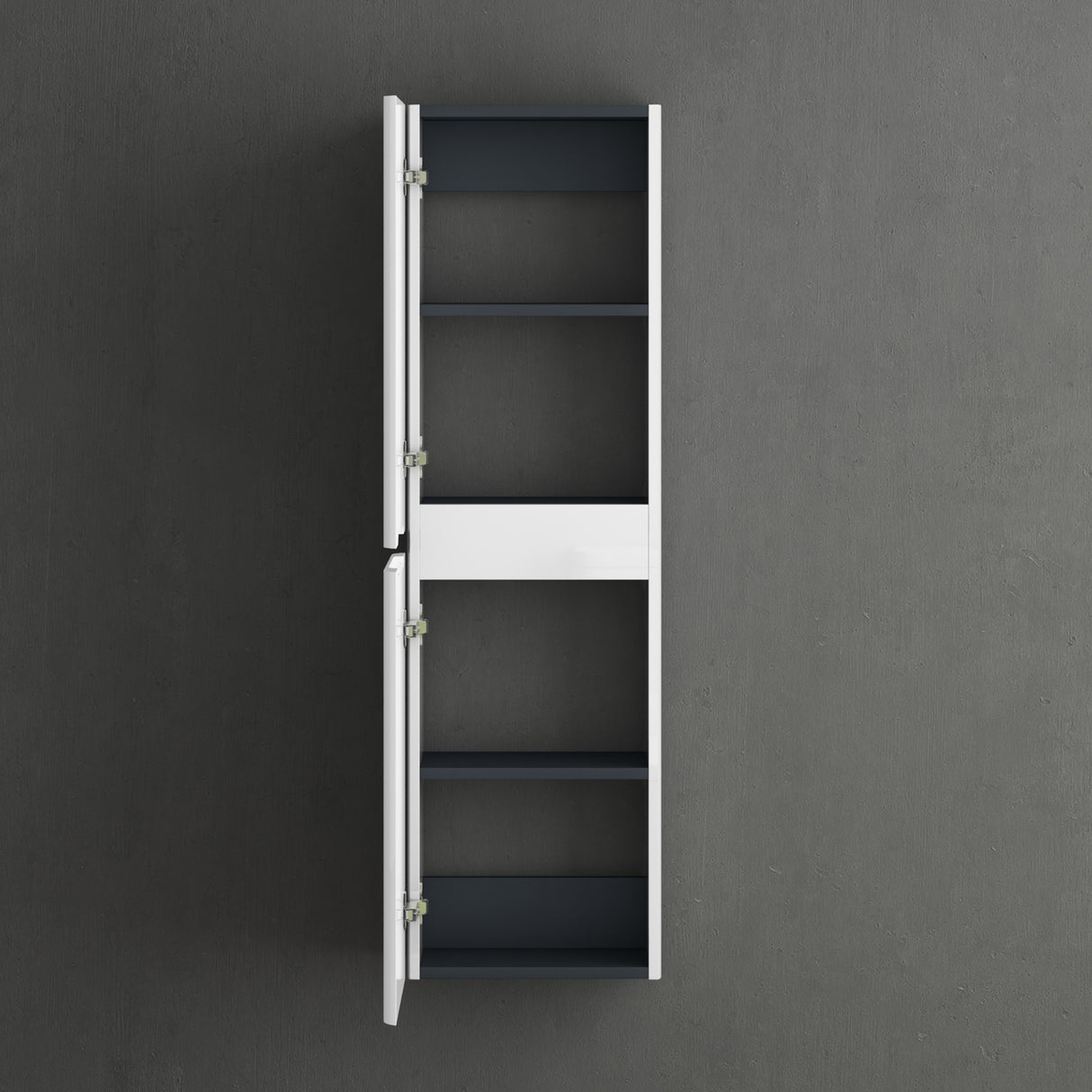 glasvilla Mobile Bagno Colonna con 2 Ante e 4 Vani Mobiletto Alto da Bagno Multiuso 35x20 cm, Armadietto Colonna per Bagno Lucca