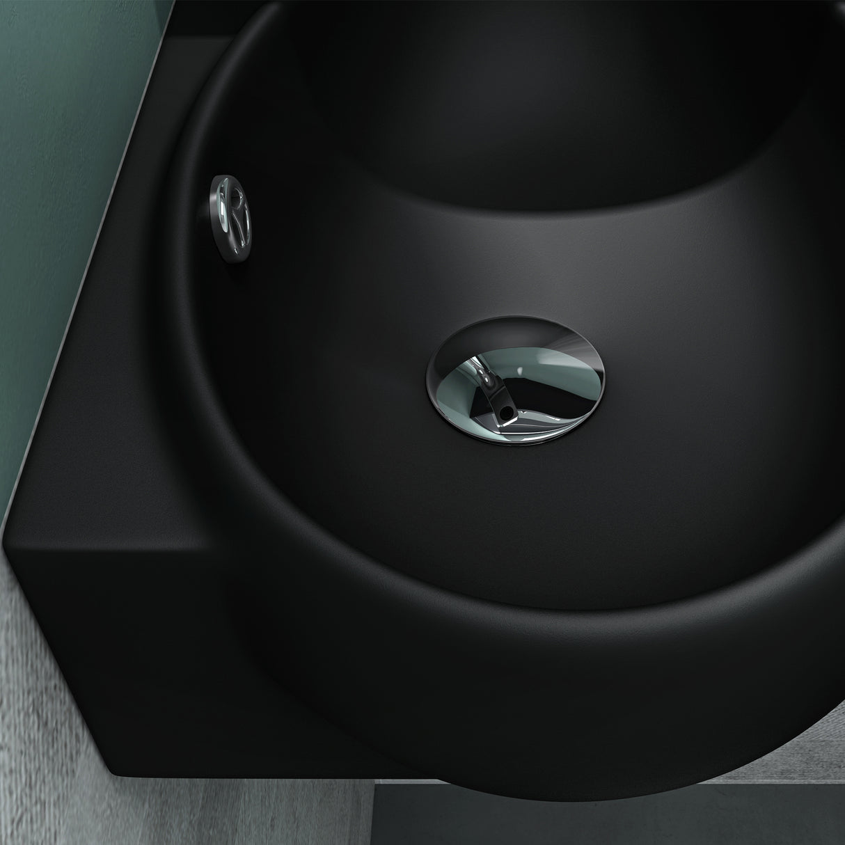 glasvilla Waschbecken Gäste WC Aufsatzwaschbecken Hängewaschbecken aus Keramik mit NANO, BTH: 42x28x15cm, Brüssel001